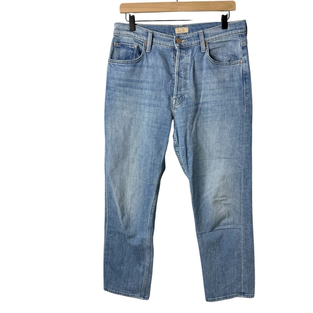 MOTHER The Tomcat Crop Straight Leg Jeans Works At My Feet Wash Size 30 - Picture 2 of 8